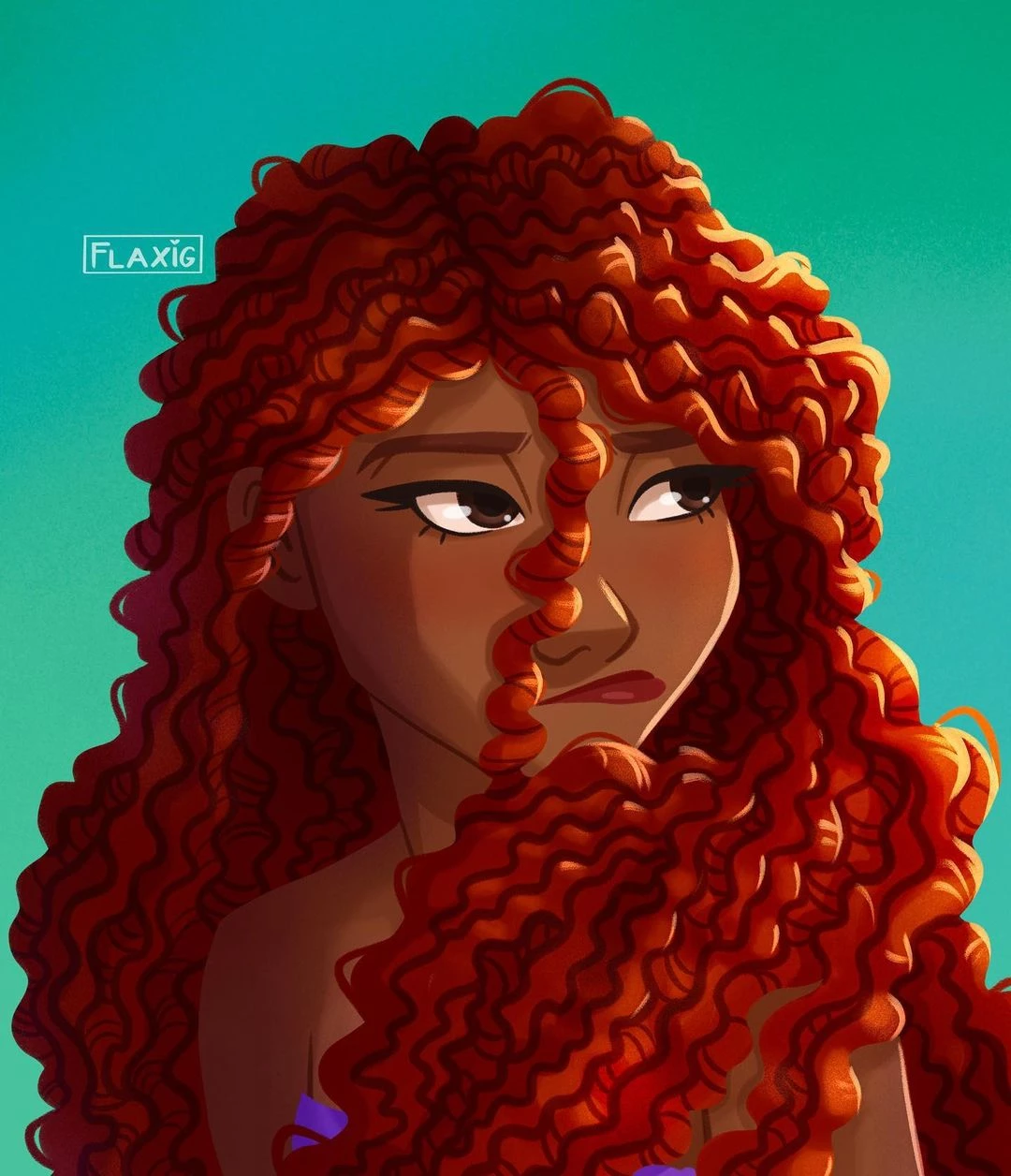 Halle Bailey’s Ariel With Her Pouty Face (The Little Mermaid)