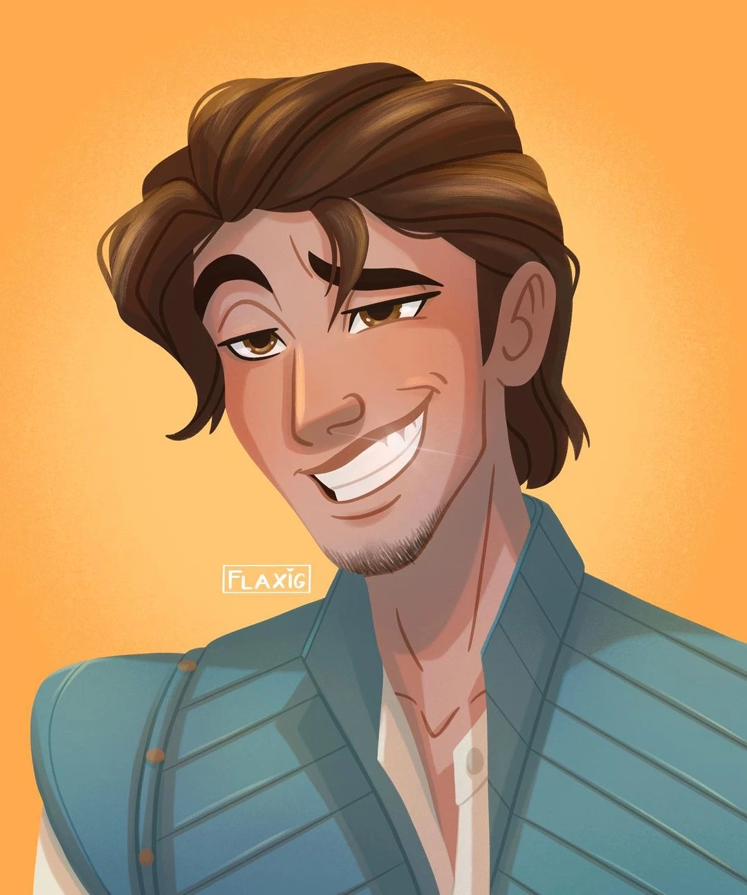 Flynn Rider’s Shiny Grin In The Wanted Poster (Tangled)