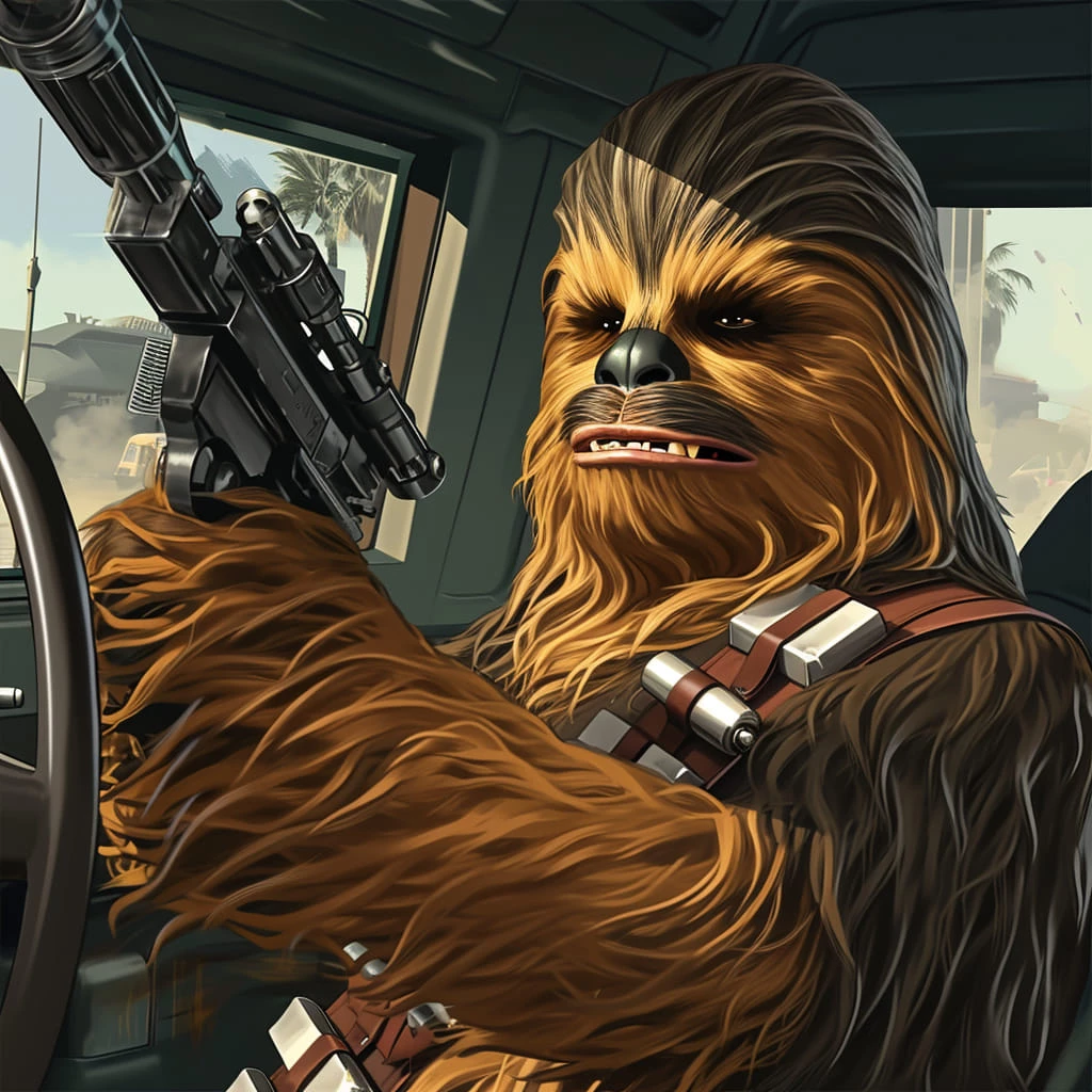 Chewbacca Will Assist Han In His Heist From A Getaway Vehicle