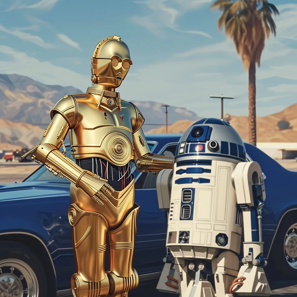 C3-PO And R2-D2 Is Here To Assist Luke On Their New Stylish Ride