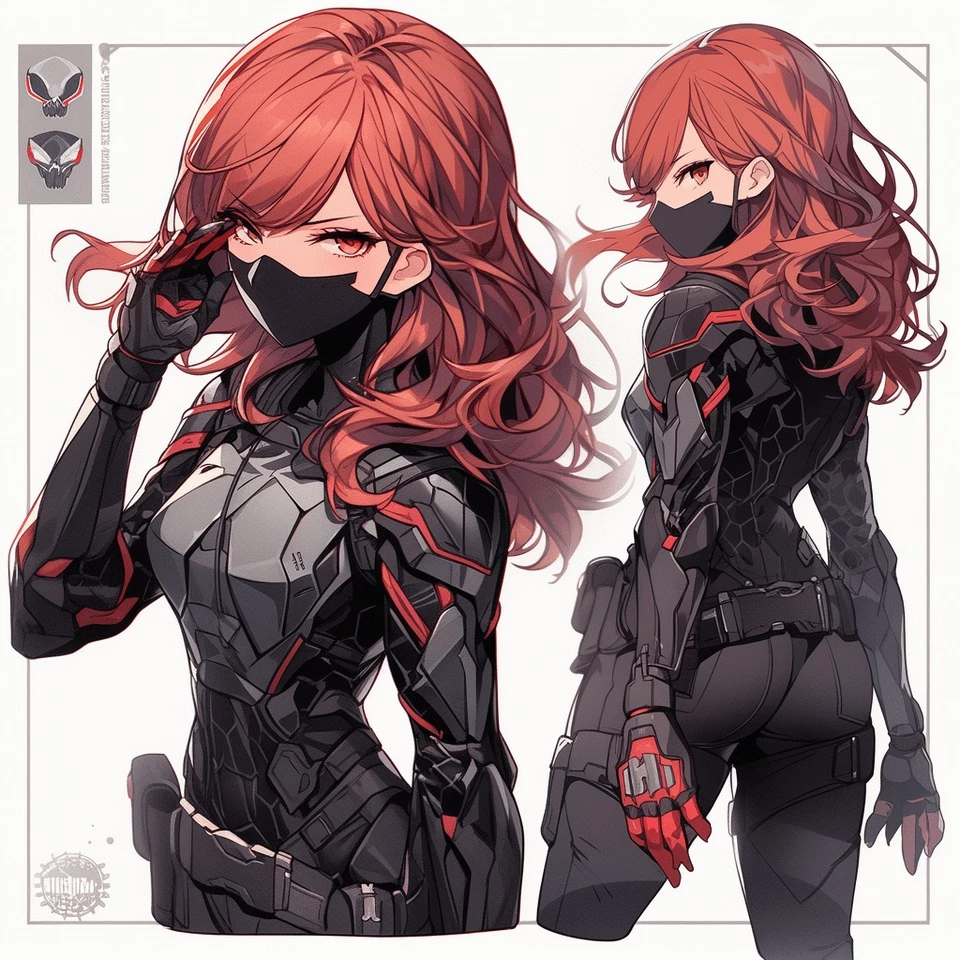 Black Widow Becomes A Mysterious Assassin Who Covers Her Face Like Kuki Shinobu. Her Hair Color Resembles Nilou A Bit