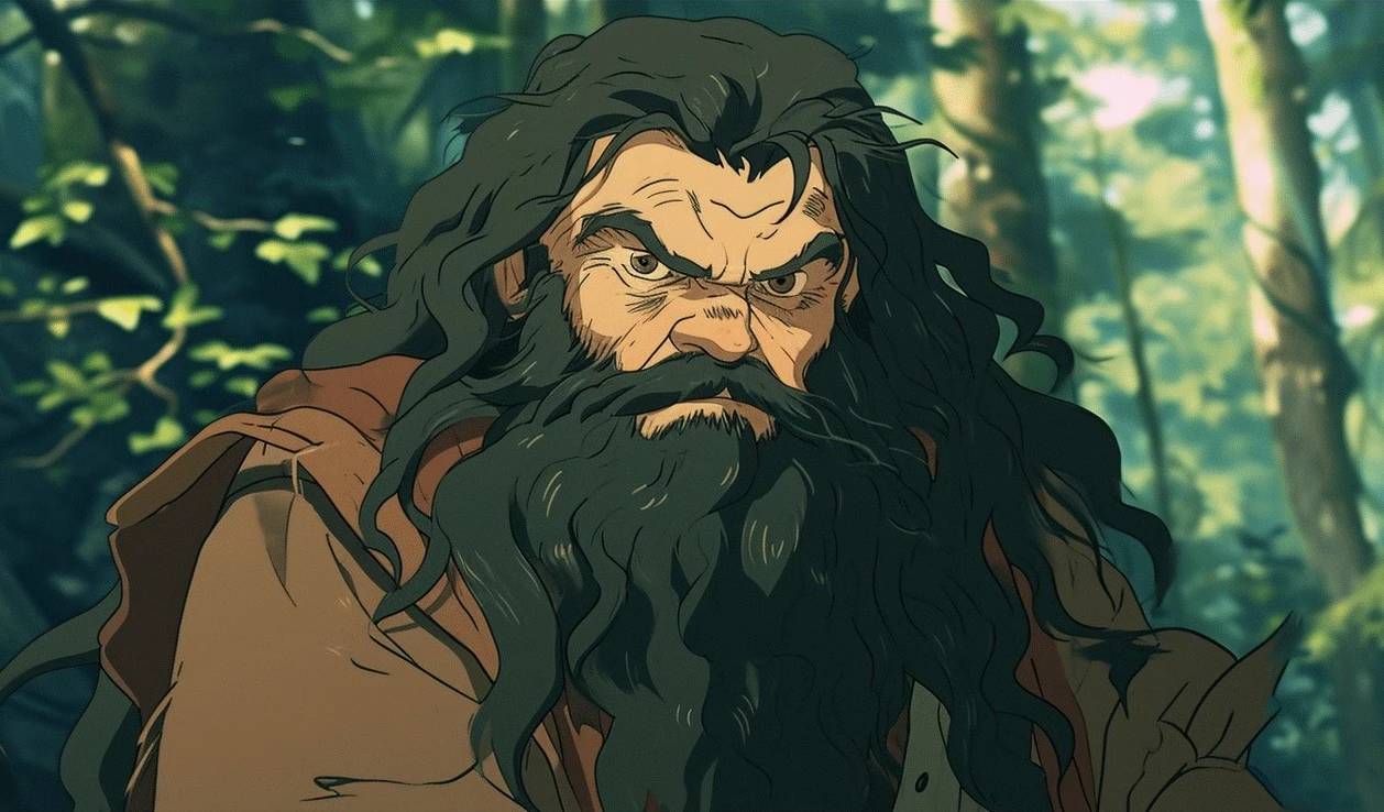 Professor Hagrid Has An Incredibly Stern Look Here, Much Different To His Bubbly Self In The Hollywood Franchise