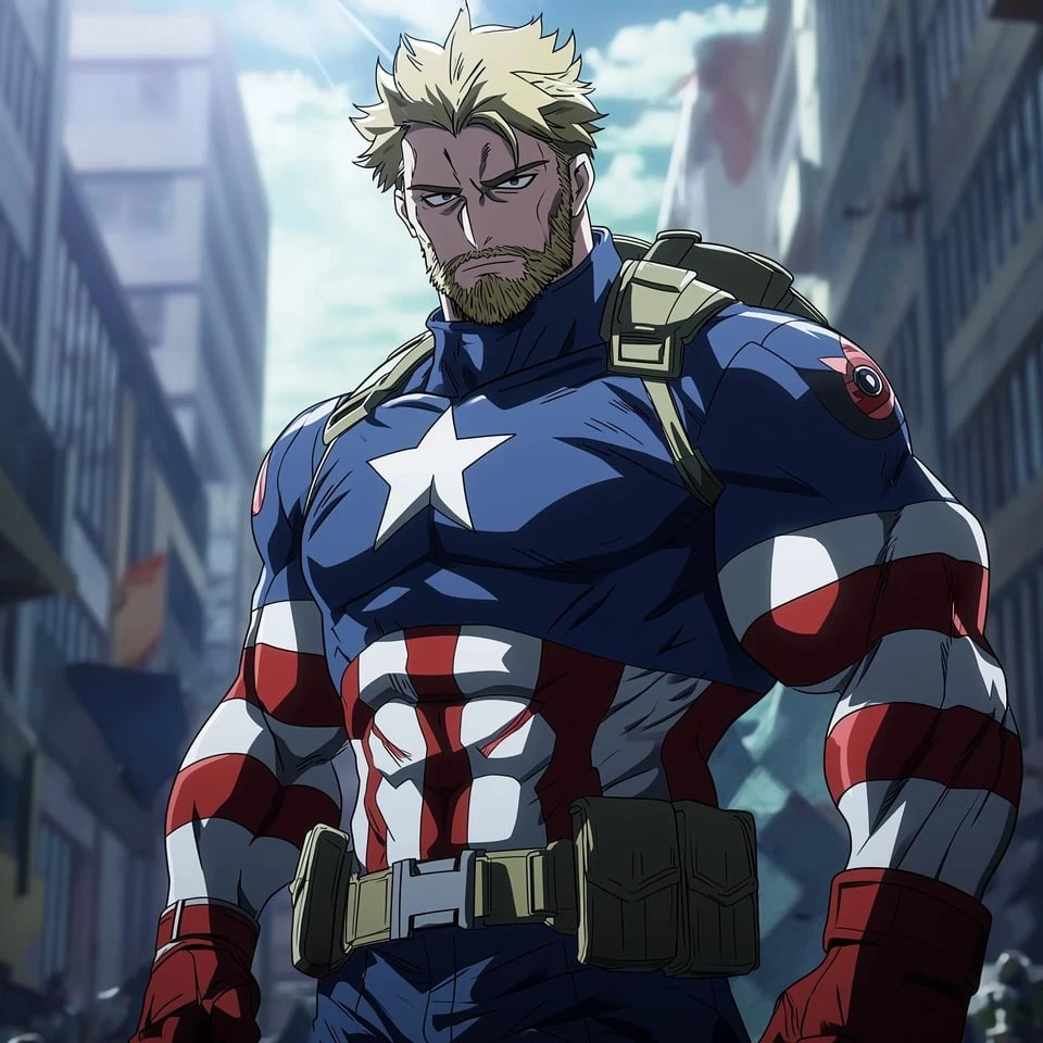 Captain America Is Exactly What The Japanese Think About A Standard American: Big, Muscular, Blonde, And Beardy