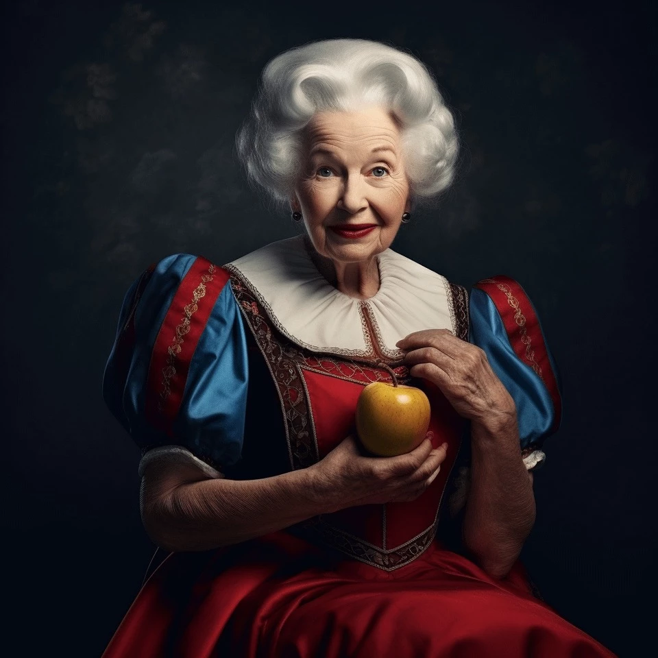 Elderly Snow White (Snow White) Looks Like A Combination Between Betty White And The Queen Of England