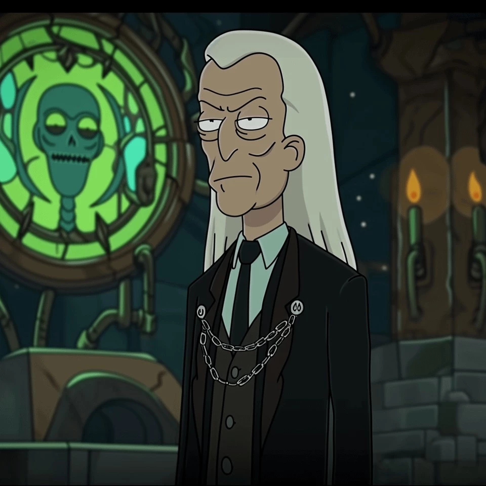 Rick And Morty’s Distinct Art Style Brings Out Lucius Malfoy’s Malevolent Self
