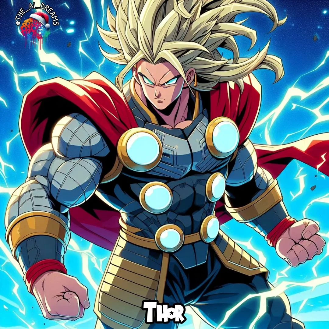 Thor Already Has The Look Of A Super Saiyan With His Blonde Hair And Lightning Power