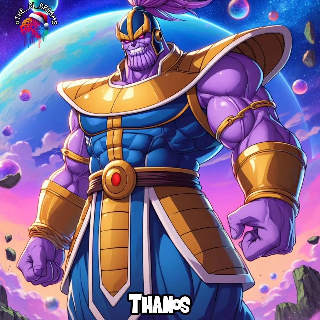 The Mad Titan Thanos Looks Intimidating In Saiyans’ Battle Armor