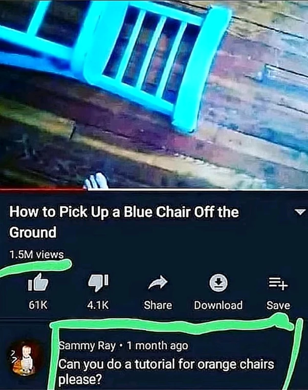 A Tutorial For Green Chairs Too, Thanks